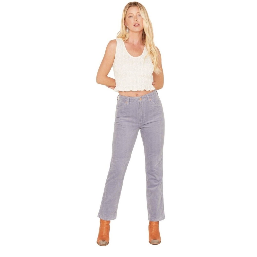 WRANGLER WOMEN'S WILD WEST HIGH RISE CORDUROY STRAIGHT JEAN 26